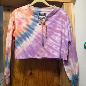 Tie-Dye Cropped Sweatshirt